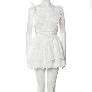 For Love & Lemons mini white dress